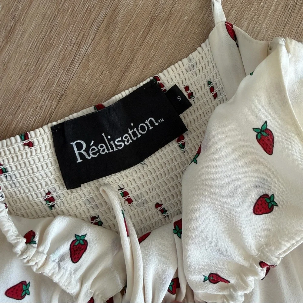 Realisation Par White Maxi Dress with Red Dot Print - Picture 3 of 5